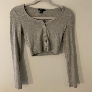 Grey Cropped Top